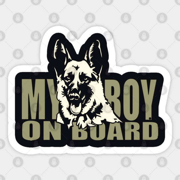 German shepherd store on board sticker